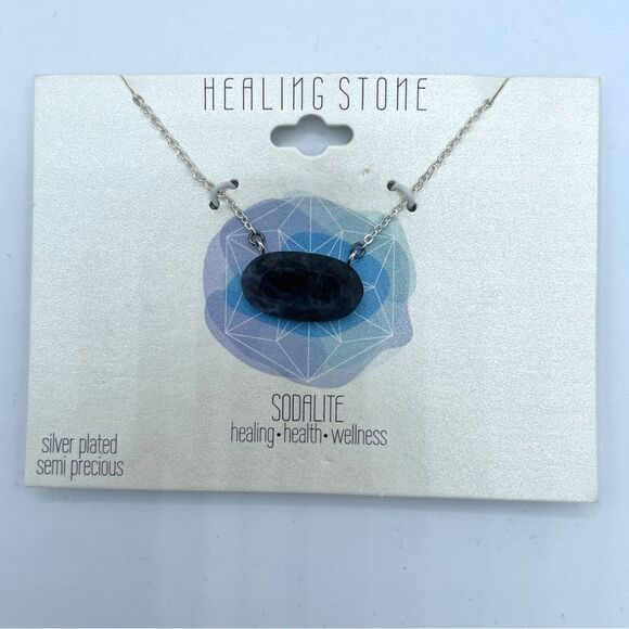 Healing Stone Sodalite Necklace - Picture 1 of 4